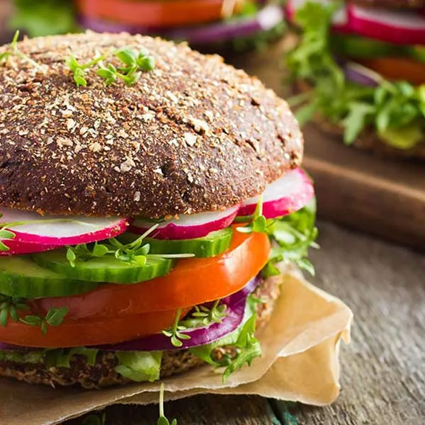 Rye Veggie Stack Burger